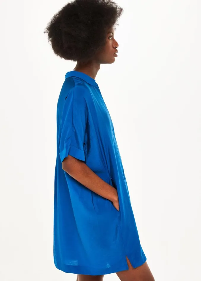 Whistles Dresses Blue Melanie Relaxed Shirt Dress 8211 Women