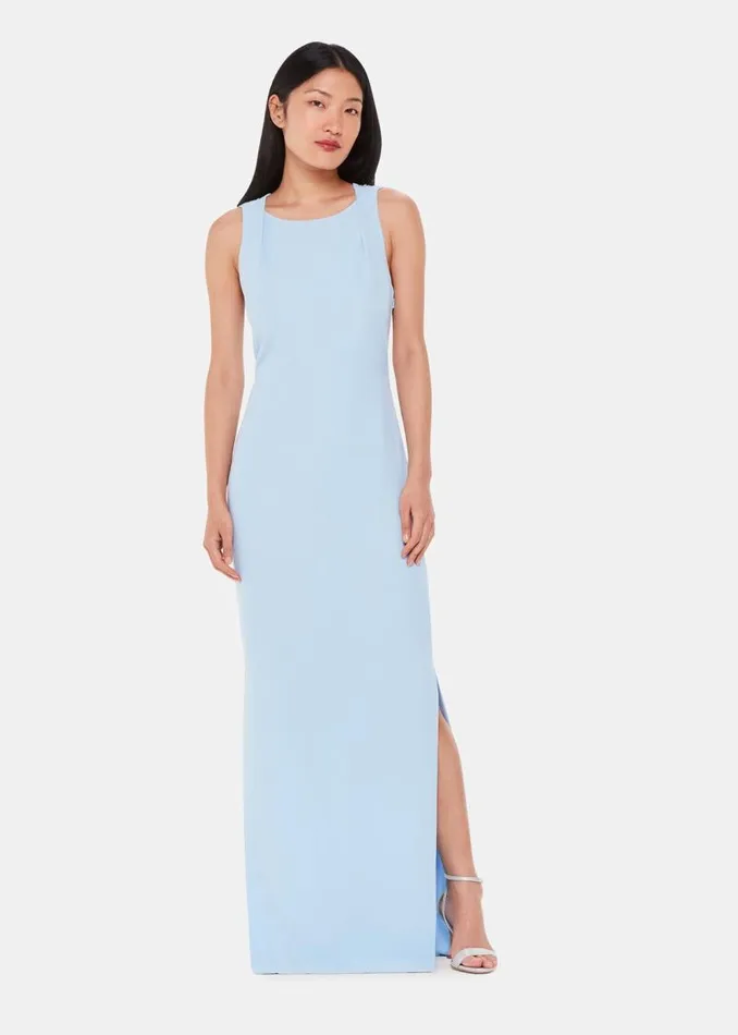 Whistles Dresses Pale Blue Tie Back Maxi Dress 8211 Women