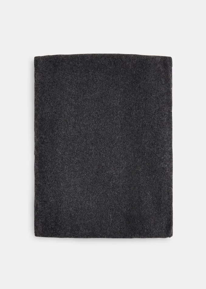 Whistles Hats Gloves and Scarves Dark Grey Cashmere Wool Blend Scarf 8211 Women