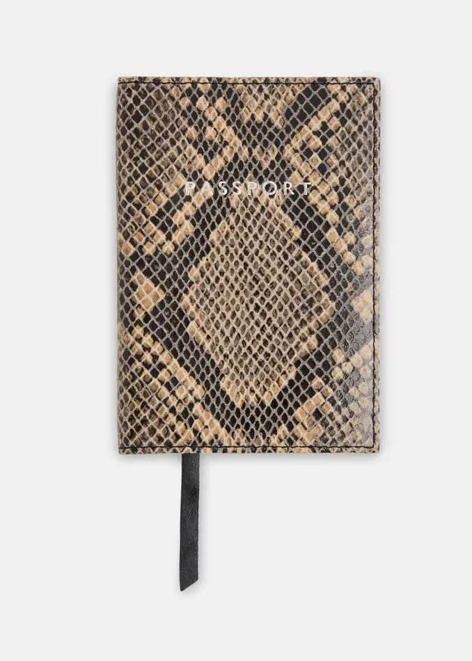 Whistles Leather Snake Print Snake Passport Holder 8211 Women