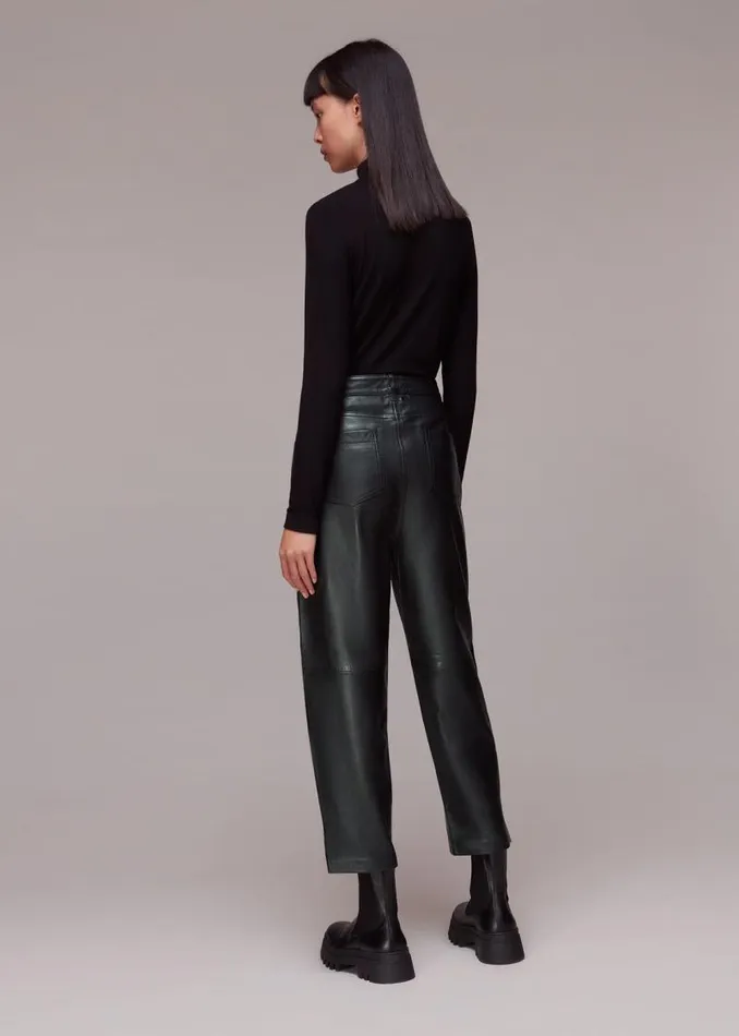 Whistles Pants Black Laura Leather Pants 8211 Women