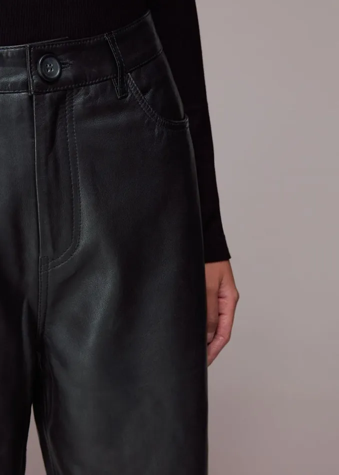 Whistles Pants Black Laura Leather Pants 8211 Women