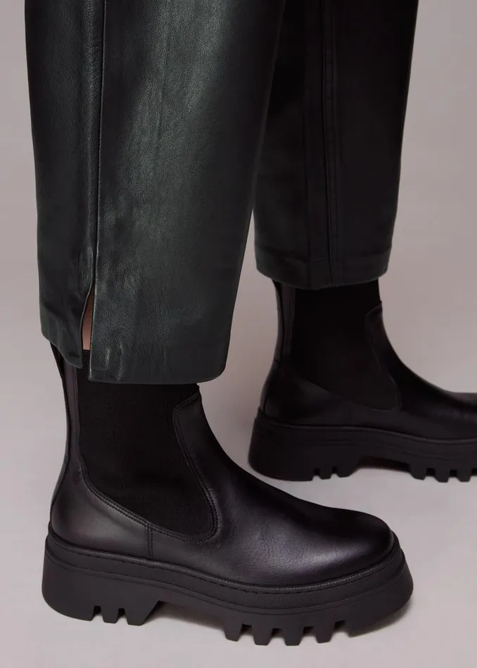 Whistles Pants Black Laura Leather Pants 8211 Women