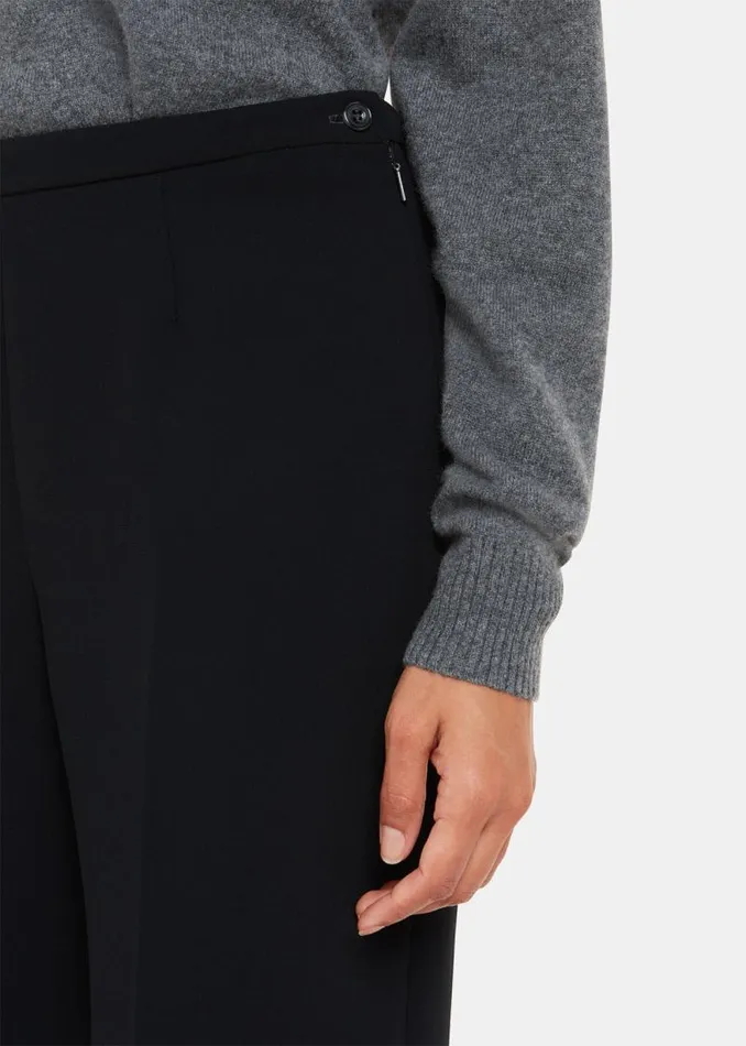 Whistles Pants Black Wide Leg Cropped Pants 8211 Women