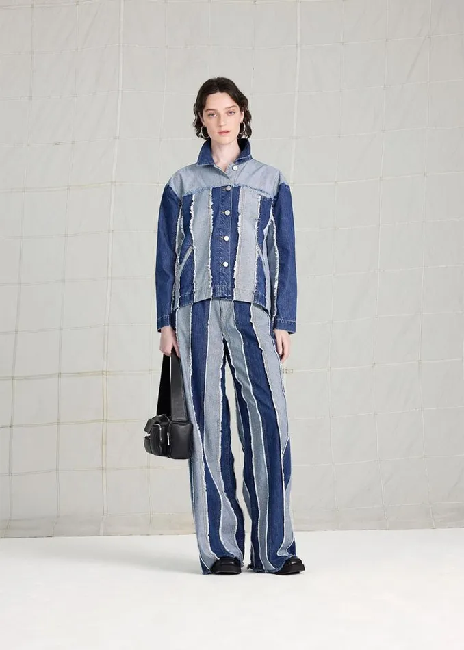 Whistles Pants Denim Macie Vertical Patchwork Jean 8211 Women