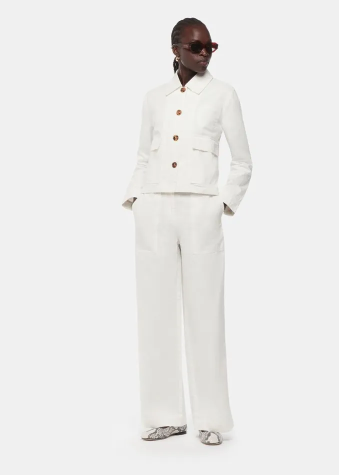 Whistles Pants White Ruth Relaxed Leg Pants 8211 Women