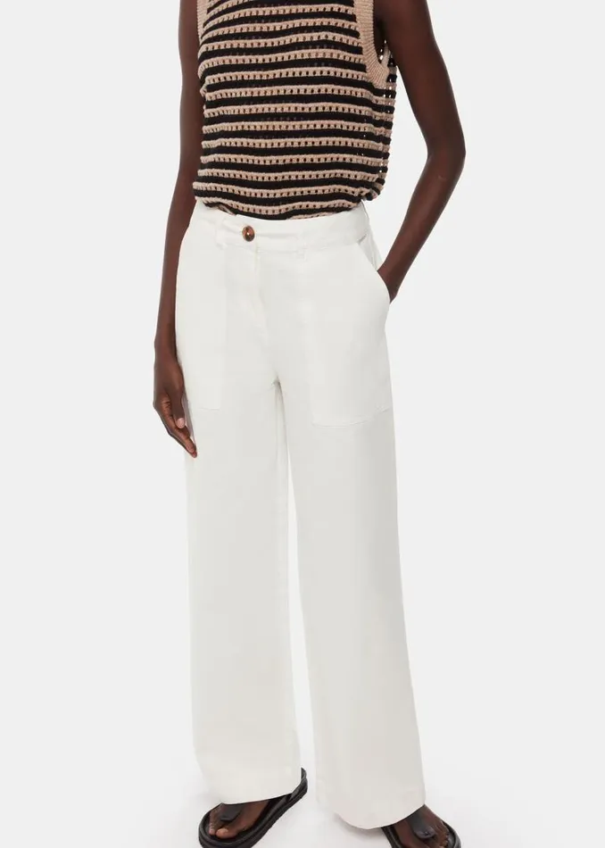 Whistles Pants White Ruth Relaxed Leg Pants 8211 Women