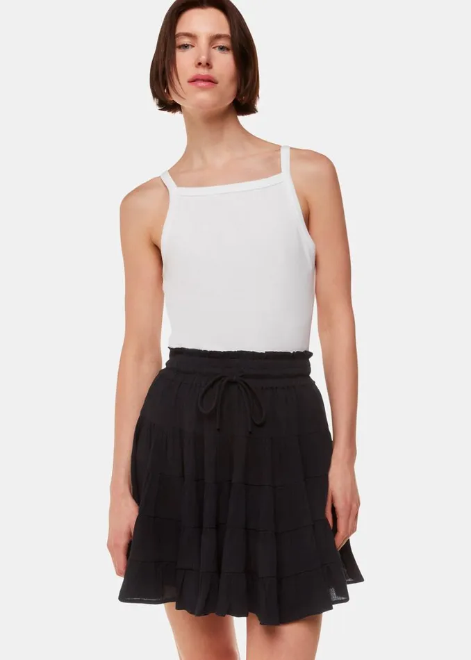 Whistles Skirts Black Violet Mini Skirt 8211 Women