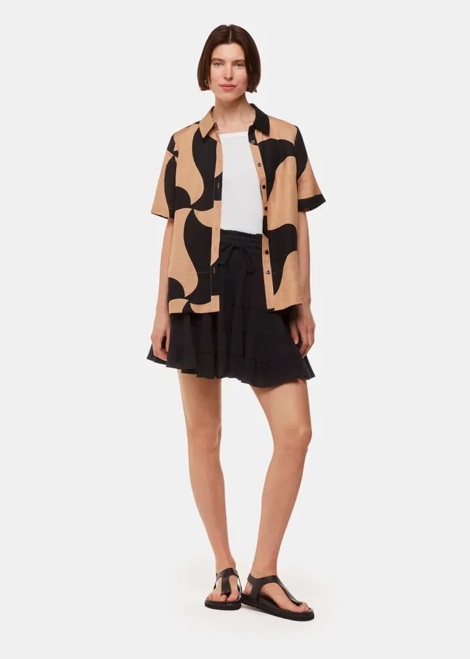 Whistles Skirts Black Violet Mini Skirt 8211 Women