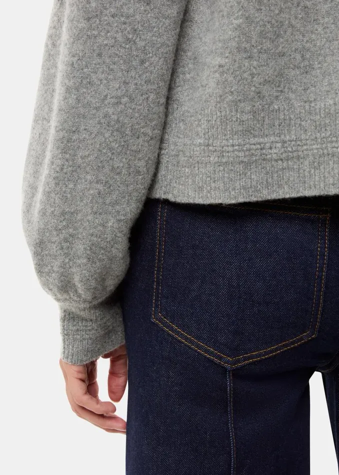 Whistles Sweaters and Cashmere Grey Zip Front Bomber Knit 8211 Women