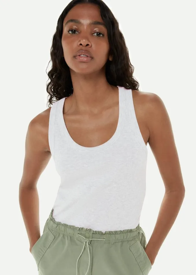 Whistles Tops Grey Ultimate Ribbed Scoop Vest 8211 Women