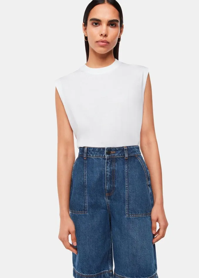Whistles Tops White Edie Sleeveless Vest 8211 Women