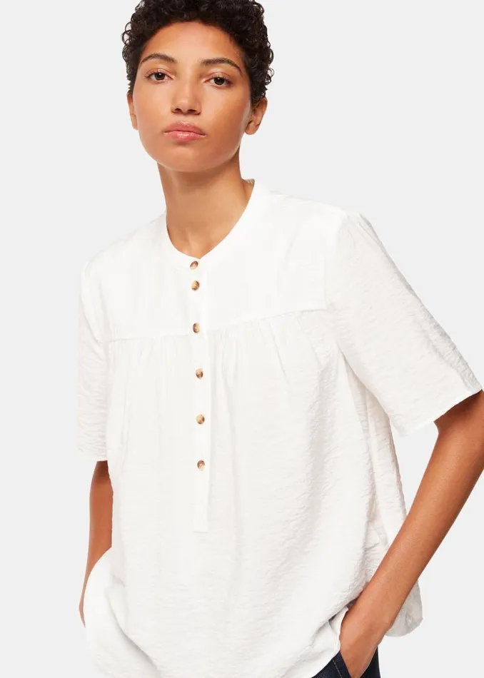 Whistles Tops White Freda Short Sleeve Top 8211 Women