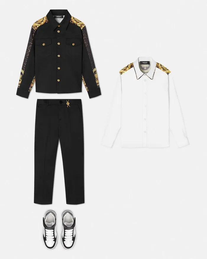 Wild Barocco Kids Overshirt Black Children Versace Clothing