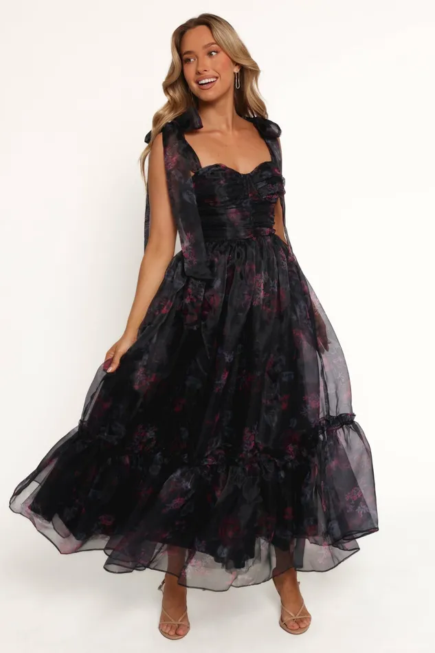 Winter Dresses Petal and Pup Women Floret Midi Dress Dark Floral