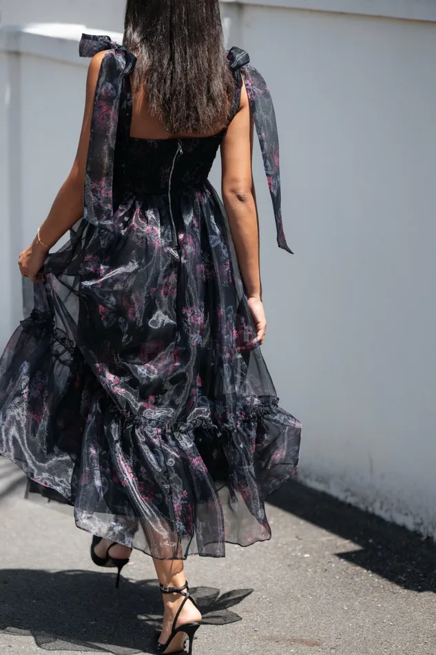 Winter Dresses Petal and Pup Women Floret Midi Dress Dark Floral