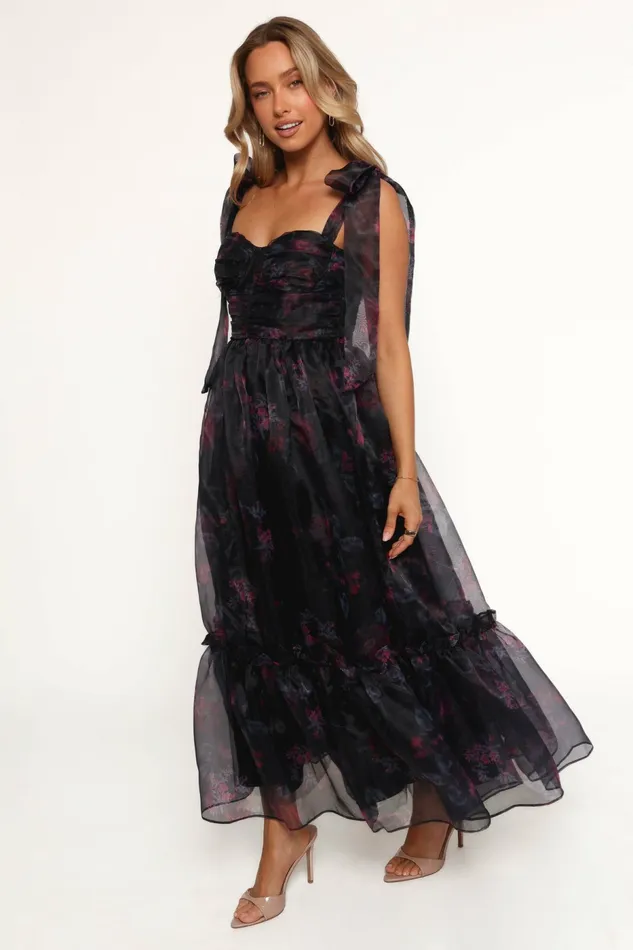 Winter Dresses Petal and Pup Women Floret Midi Dress Dark Floral