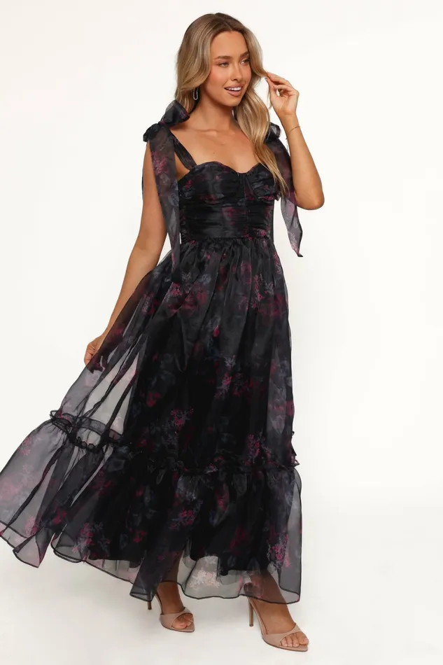 Winter Dresses Petal and Pup Women Floret Midi Dress Dark Floral