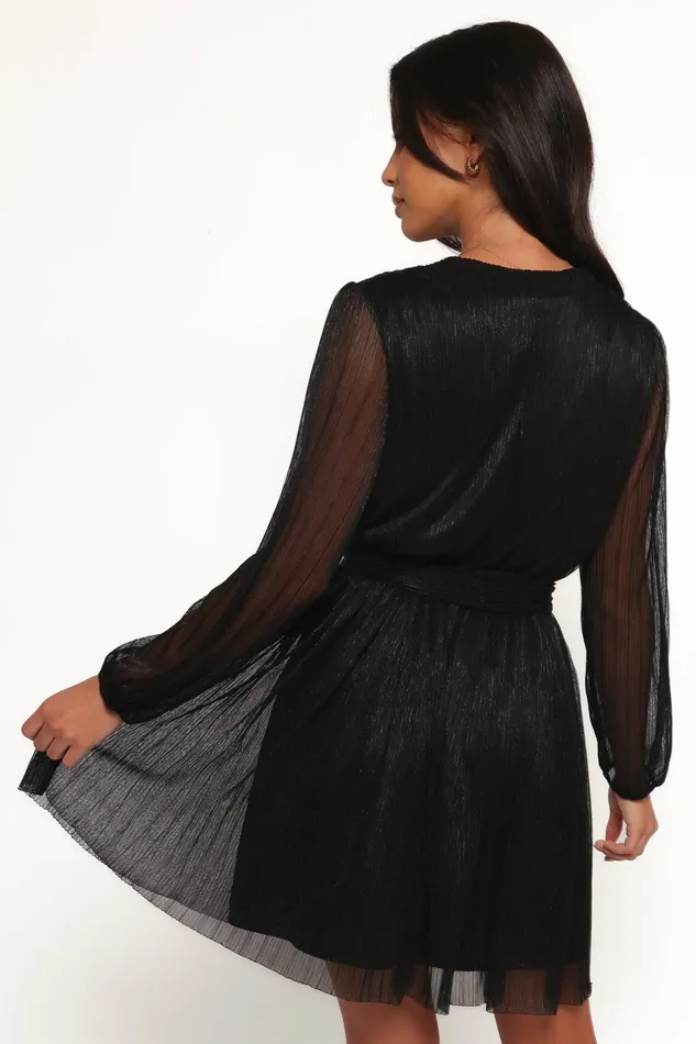 Winter Dresses Zhara Long Sleeve Mini Dress Black 8211 Petal and Pup Women