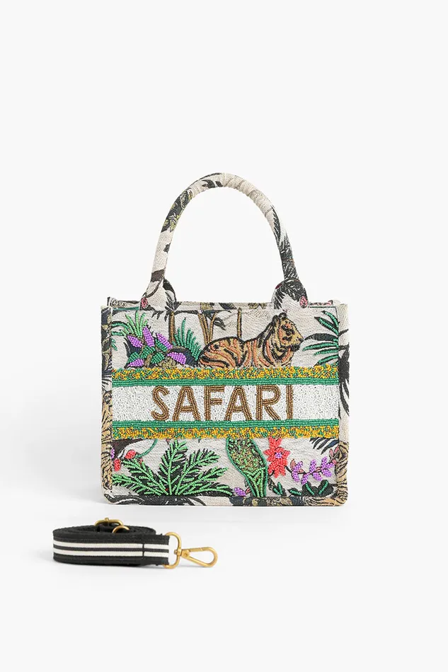 Women African Safari Embellished Mini Tote Totes America and Beyond