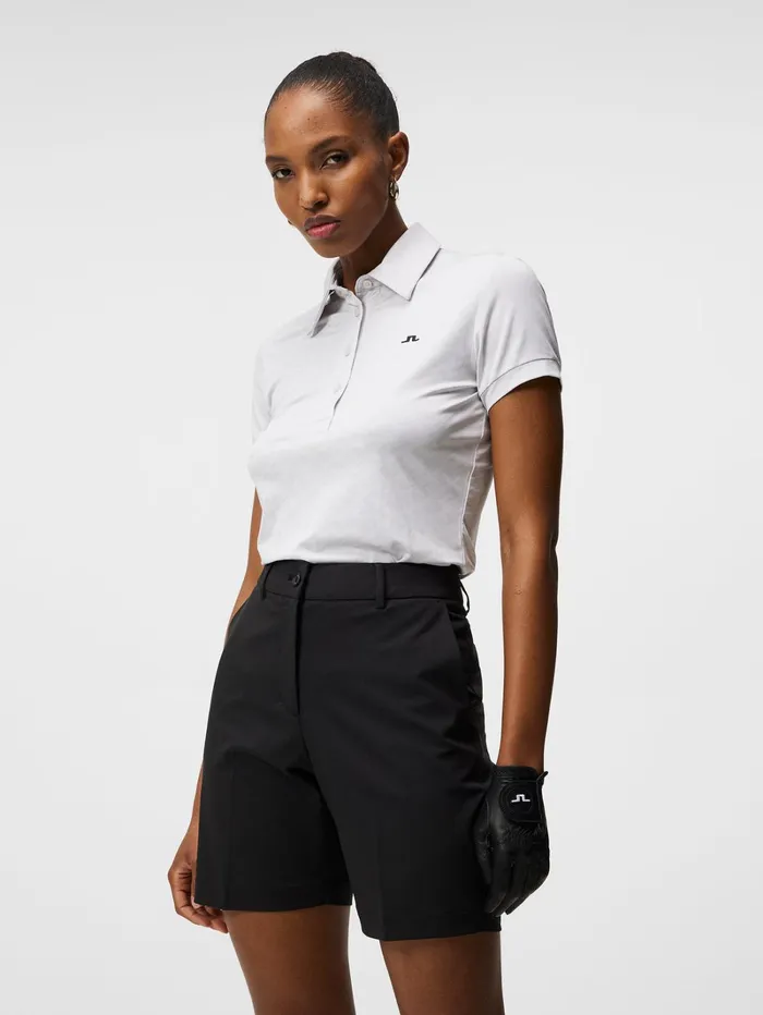 Women Alaya Jacquard Polo Light Grey JLindeberg Polo Shirts