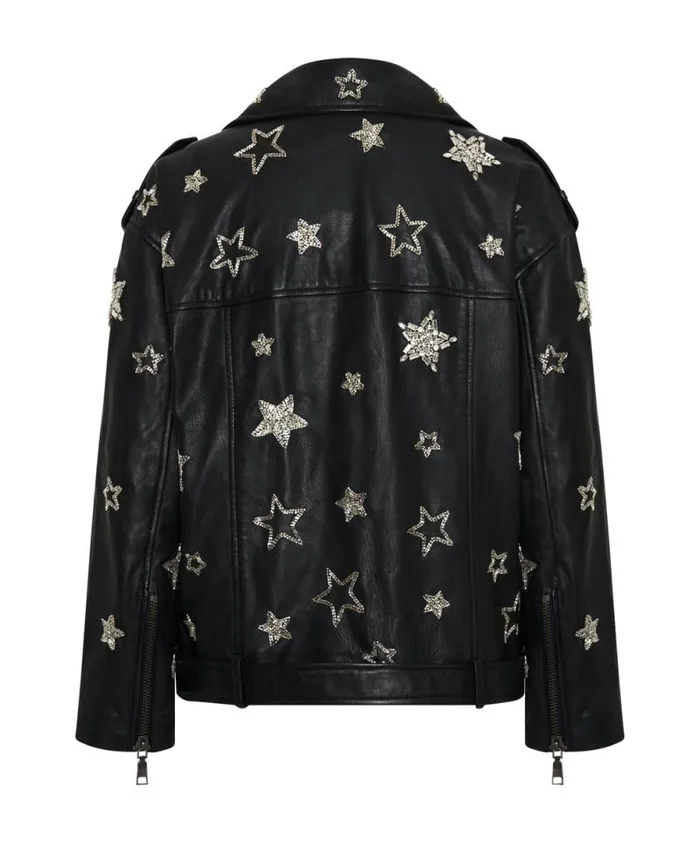 Women ALL STAR HAND EMBELLISHED LEATHER JACKET One Teaspoon Jackets