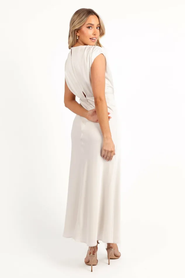 Women Amarlee Maxi Dress White Satin Dresses Petal and Pup