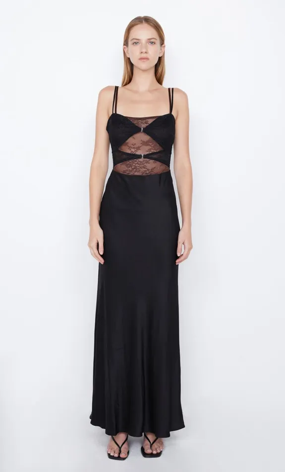 Women AMORAS CUT OUT DRESS 8211 BLACKCHOCOLATE Bec Bridge Maxi Dresses