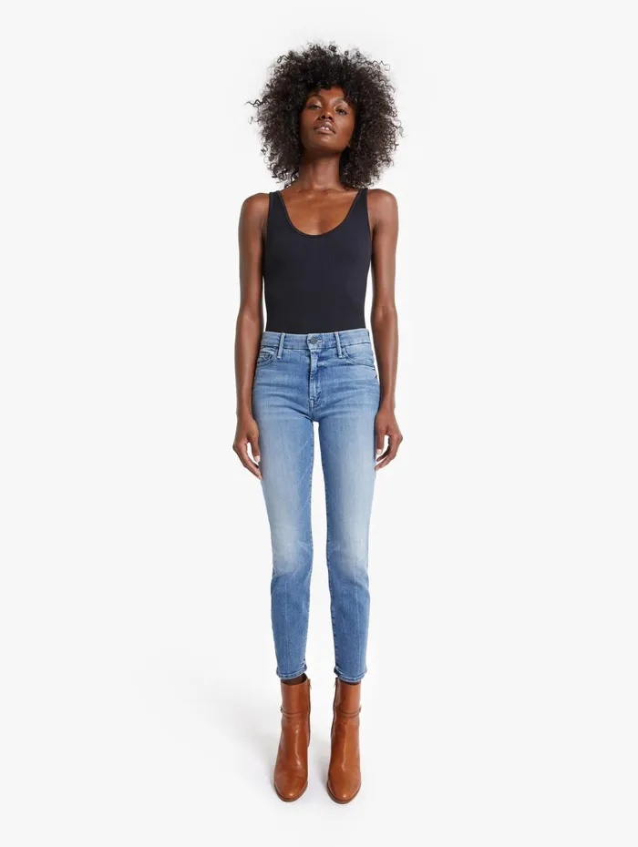 Women Ankle Mother Denim The Looker Ankle Medium Blue