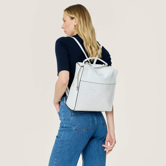 Women Anna Backpack White LaserCut Fiorelli Backpacks