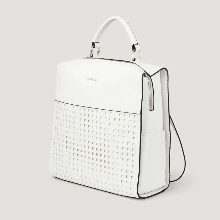 Women Anna Backpack White LaserCut Fiorelli Backpacks