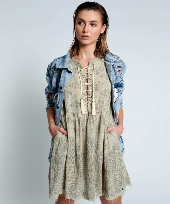Women BABYLON GARDENS ISLAND DRESS One Teaspoon Mini Dresses