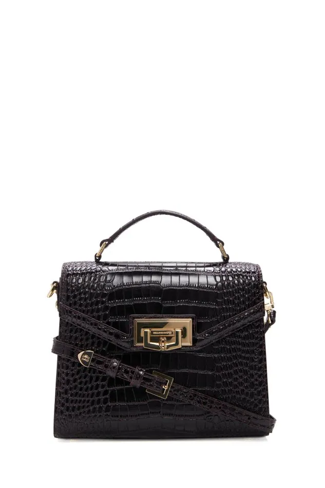 Women Bags Holland Cooper Cheltenham Bag Rich Chocolate Croc