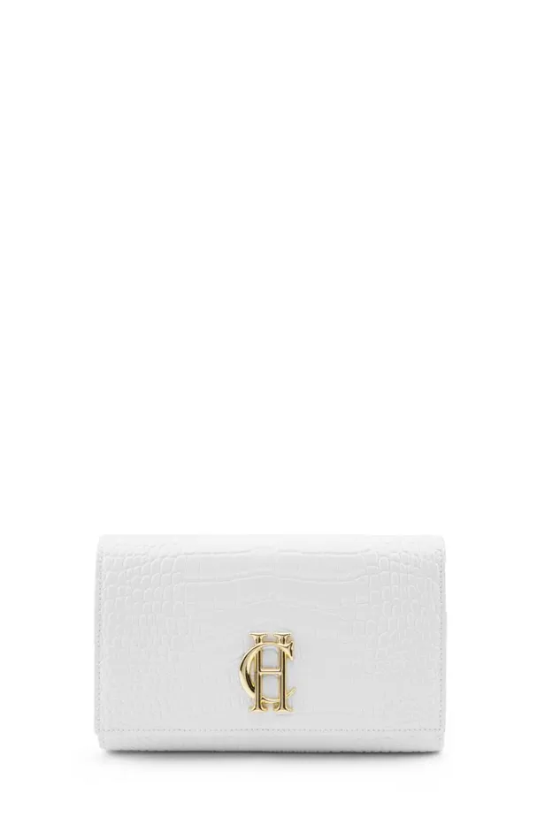 Women Bags Holland Cooper Highbury Clutch Bag White Croc