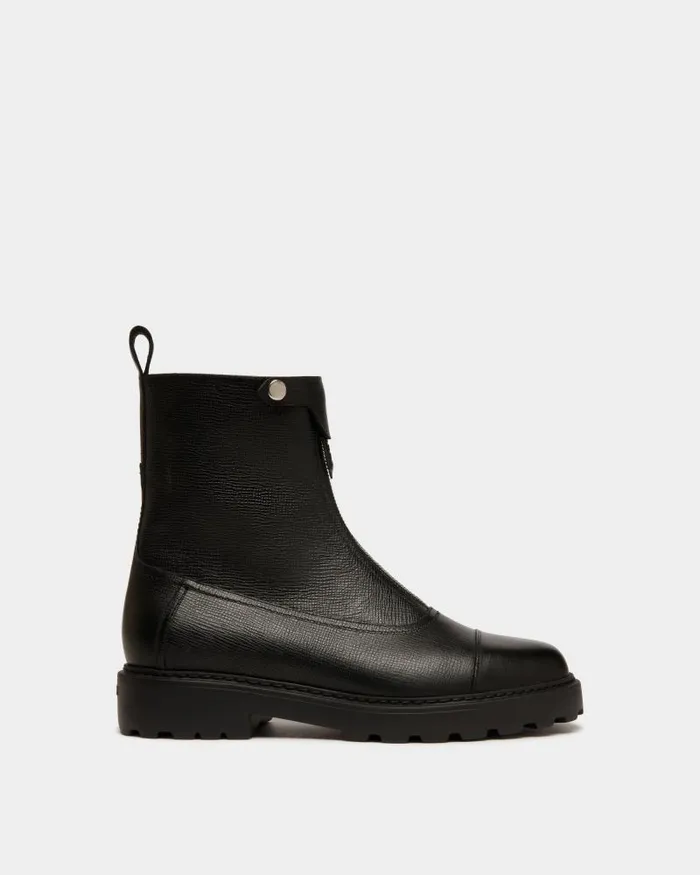 Women Bally Boots and Ankle Boots Gusto Bootie In Black Grained Leather Black