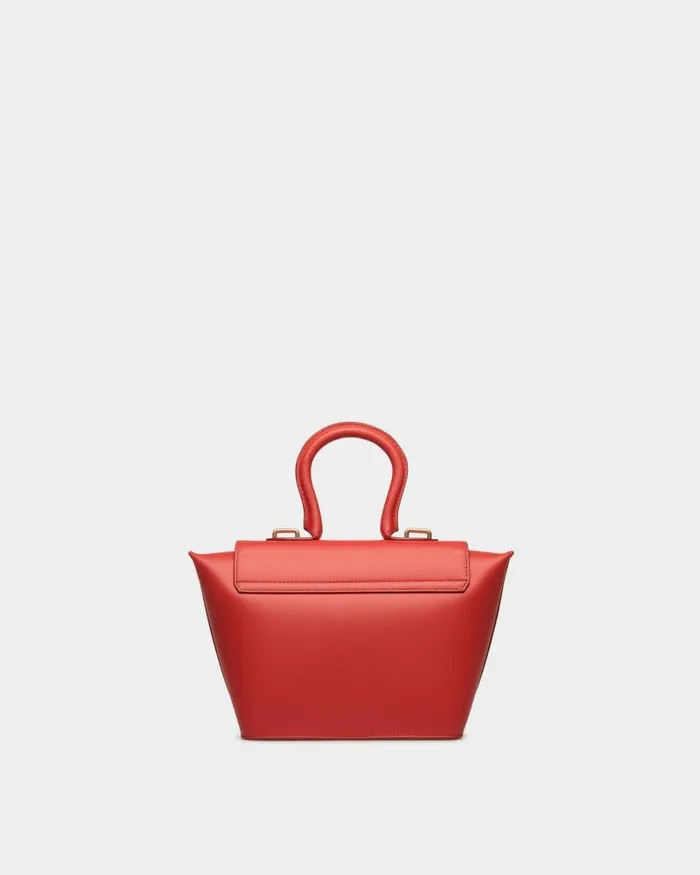 Women Bally Crossbody Bags Belle Top Handle Bag In Candy Red Leather Red Women Bally Crossbody Bags Belle Top Handle Bag In Candy Red Leather Red
