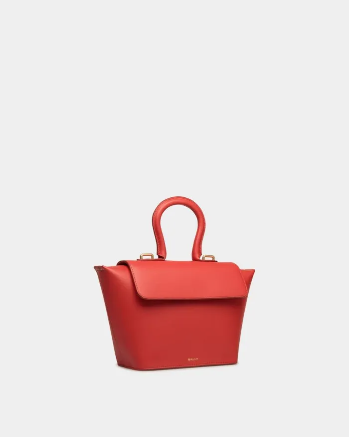 Women Bally Crossbody Bags Belle Top Handle Bag In Candy Red Leather Red Women Bally Crossbody Bags Belle Top Handle Bag In Candy Red Leather Red