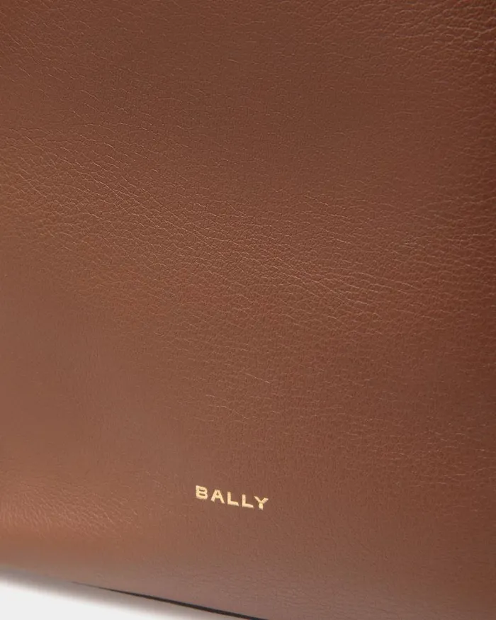 Women Bally Crossbody Bags Code Bucket Bag In Brown Leather Brown