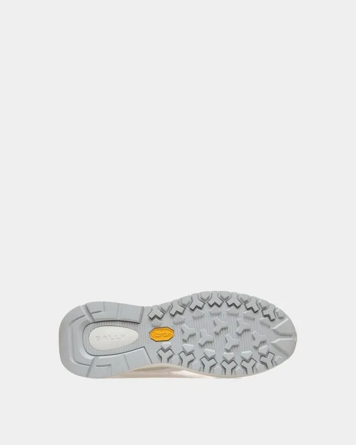 Women Bally Sneakers Outline Sneaker In White Knit Fabric White Women Bally Sneakers Outline Sneaker In White Knit Fabric White