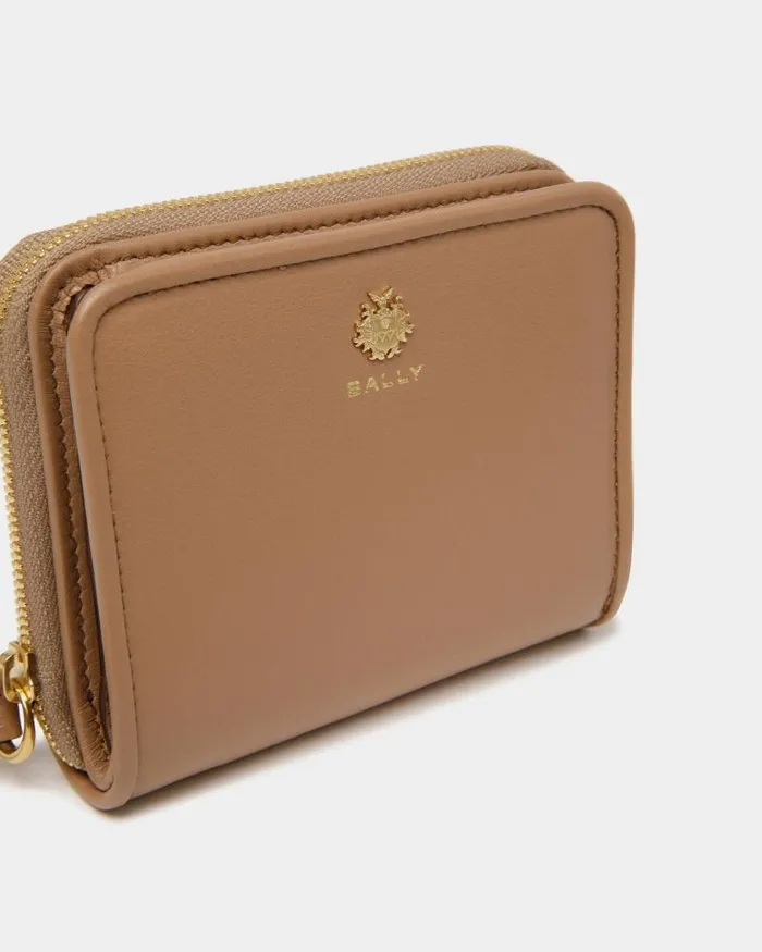 Women Bally Wallets and Card Holders Bally Essential Wallet In Praline Beige Leather Beige
