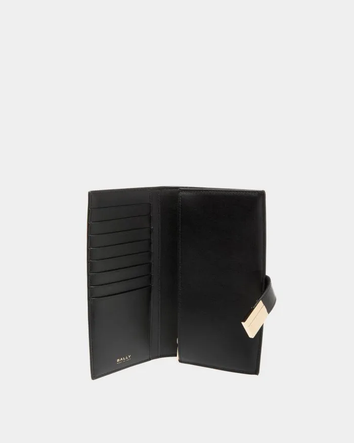 Women Bally Wallets and Card Holders Ollam Continental Wallet In Black Leather Black Women Bally Wallets and Card Holders Ollam Continental Wallet In Black Leather Black
