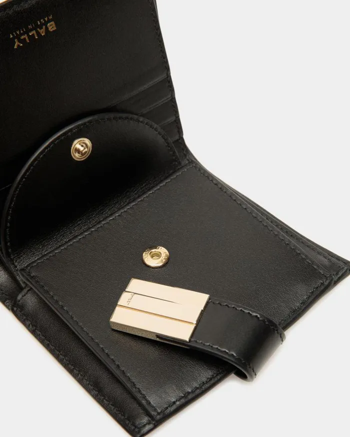 Women Bally Wallets and Card Holders Ollam Wallet In Black Brushed Leather Black Women Bally Wallets and Card Holders Ollam Wallet In Black Brushed Leather Black