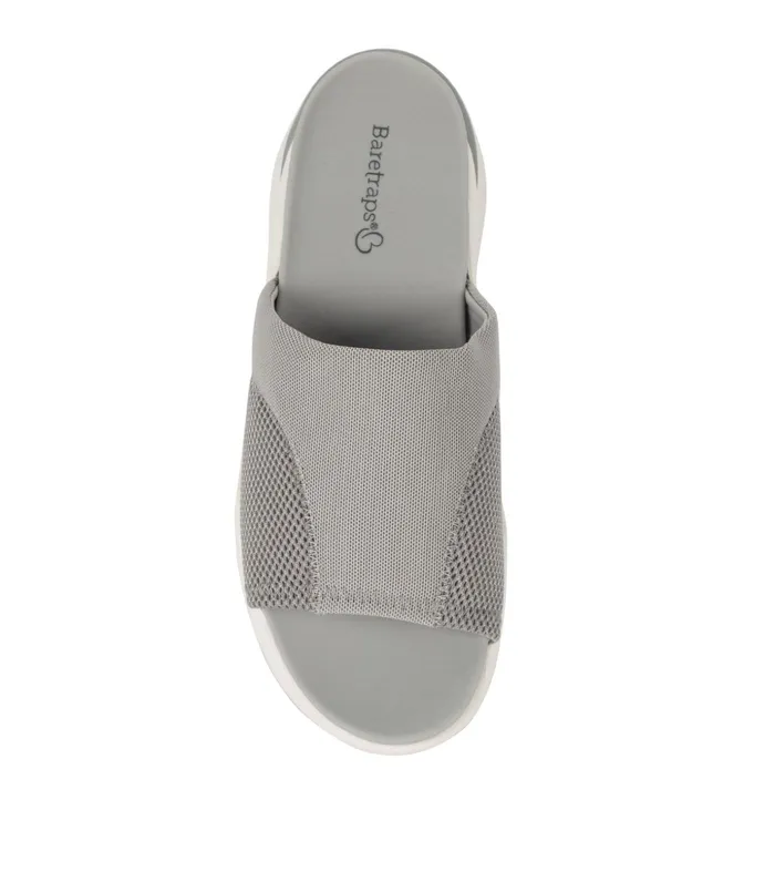Women Baretraps Active Sandals Whisper Platform Slide Sandal Light Grey