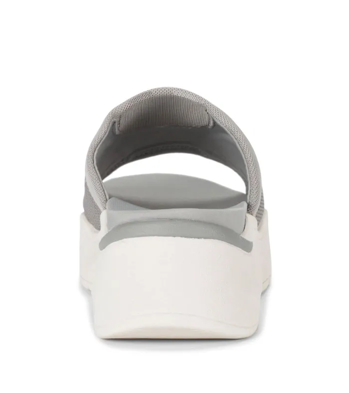 Women Baretraps Active Sandals Whisper Platform Slide Sandal Light Grey