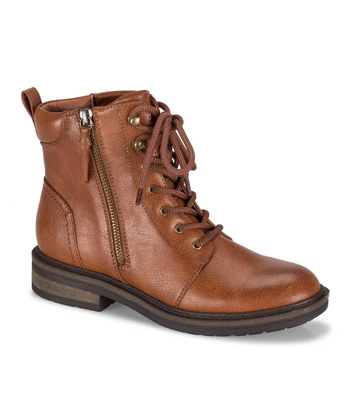 Women Baretraps Booties Amysue Lace Up Bootie Cognac