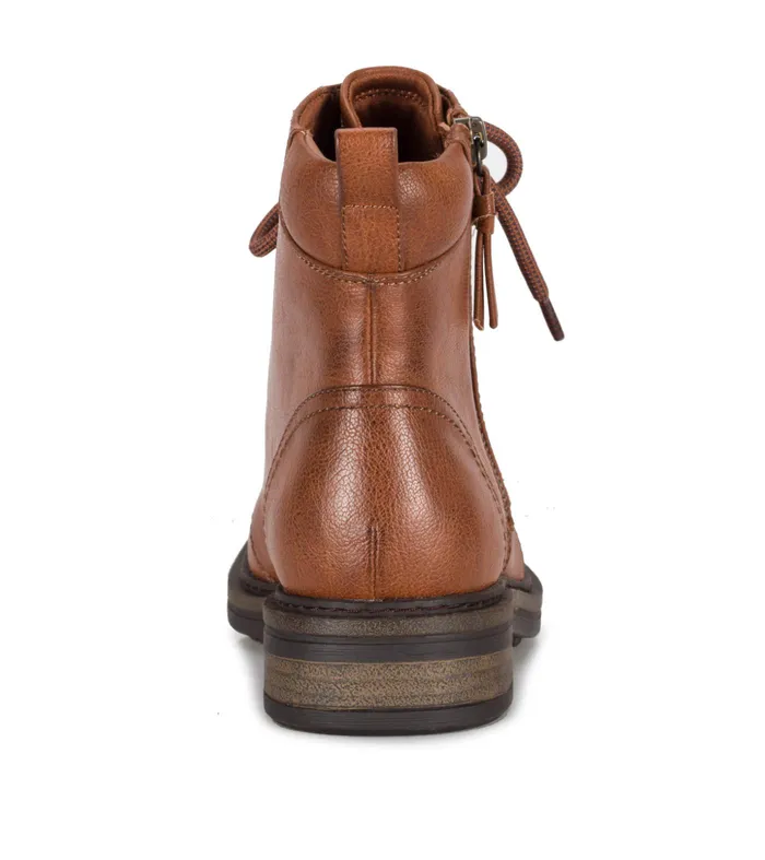 Women Baretraps Booties Amysue Lace Up Bootie Cognac