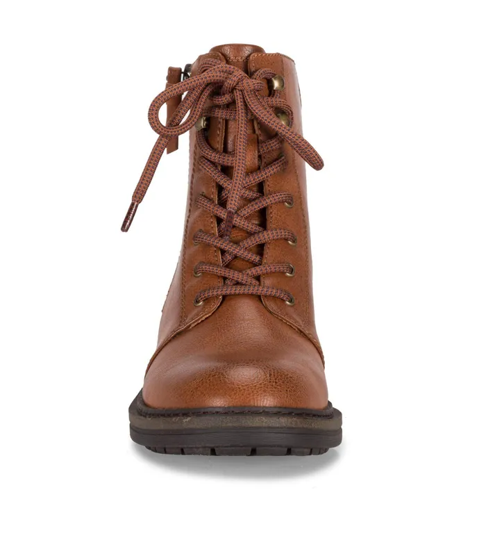 Women Baretraps Booties Amysue Lace Up Bootie Cognac