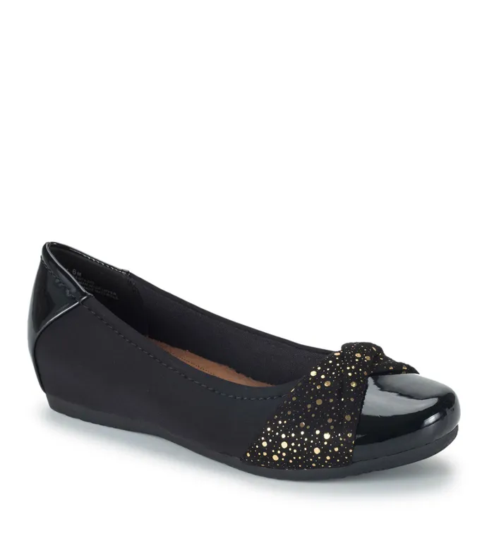Women Baretraps Flats and Loafers Mitsy Casual Flat Black Patent