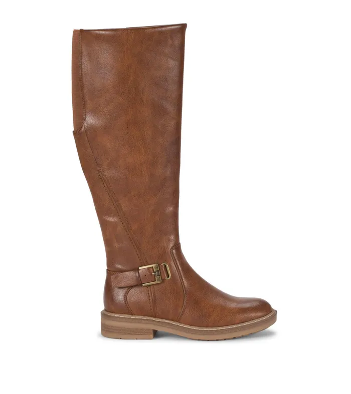 Women Baretraps Knee High Boots Autumn Riding Boot Cognac