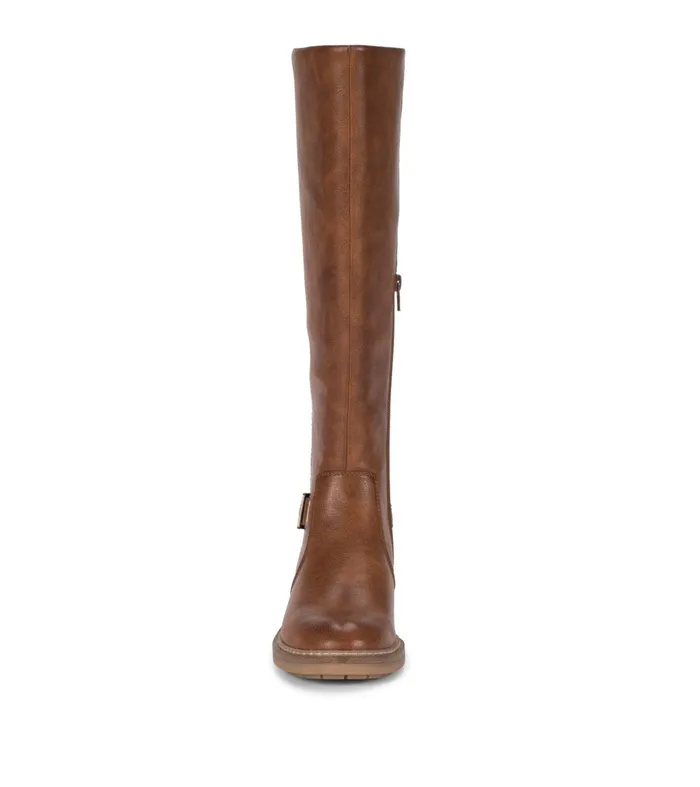 Women Baretraps Knee High Boots Autumn Riding Boot Cognac